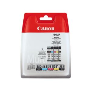 Pack Canon PGI580 Preto CLI581 BKCMY