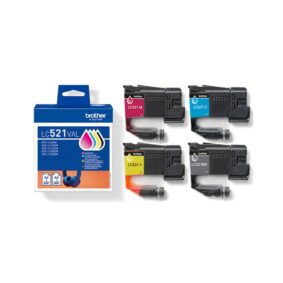 Pack 4 Cores Brother LC521VAL Original