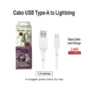 Cabo USB Lightning iOS 2,4A (1,5 metros) Branco - Image 2