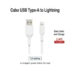 Cabo USB Lightning iOS 2,4A (1,5 metros) Branco