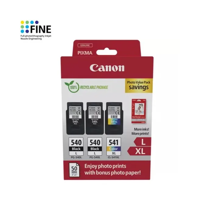 Pack 5224B015 Canon 2xPG540L 1xCL541XL Original