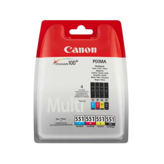 Pack Tinteiros Canon CLI551 BKCMY 4 Colors