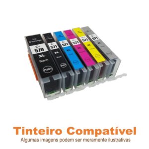 Tinteiros Canon PGI570XL CLI571XL 6 Colors Compatível