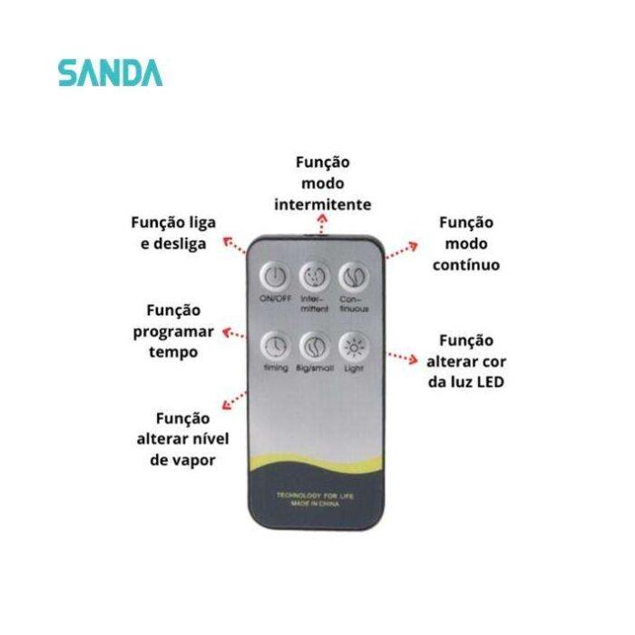 Difusor Ultrassónico SANDA 700ml SD6418 c/Comando