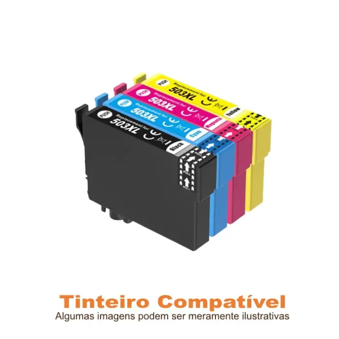 Pack 4 cores Epson 503XL Chilis C13T09R64010 Compatíveis