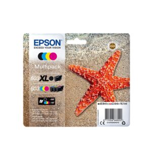 Pack 4 Cores Epson 603 BKXL CMY T03A9