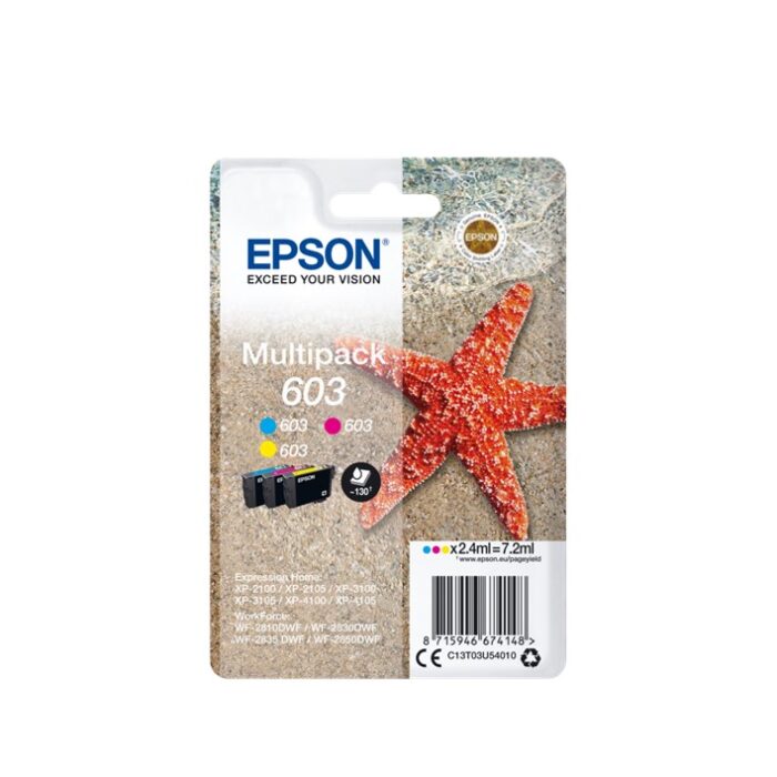 Pack 3 Cores Epson 603 CMY T03U5