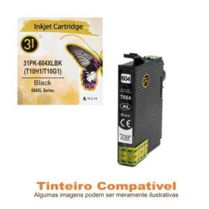 Cartucho de tinta Preto Epson 604XL Ananás compatível Linha31