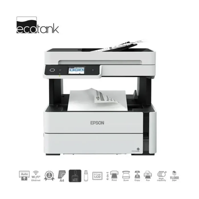 Multifunções 4 em 1 Monocromática Epson EcoTank ET-M3170