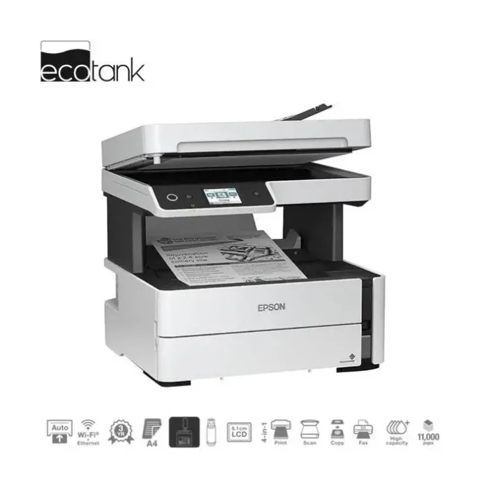 Multifunções 4 em 1 Monocromática Epson EcoTank ET-M3170