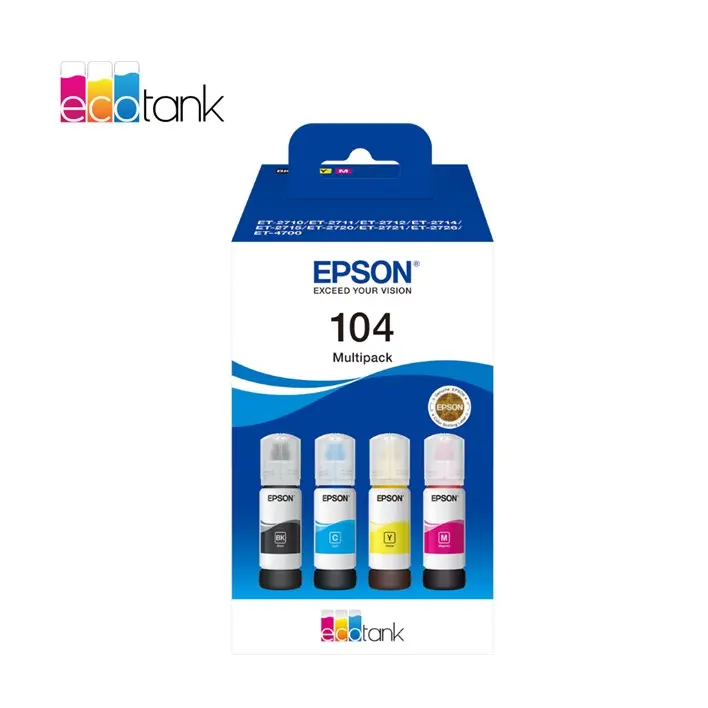 Epson EcoTank 104 Multipack 4 Colors • Smart Printer
