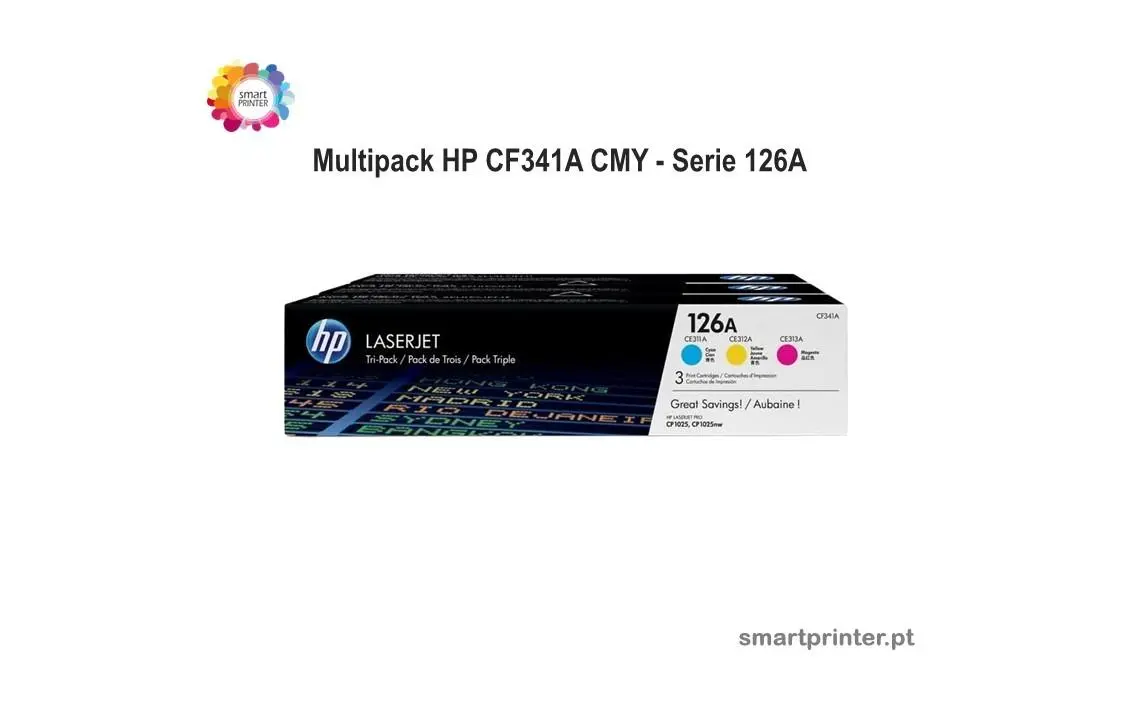 HP 126A CMY Pack Tricolor Original CF341A • Smart Printer