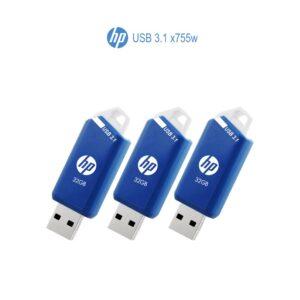 Pen Drive x3 HP 32GB USB 3.1 x755w P-HPFD755W32X3-GE