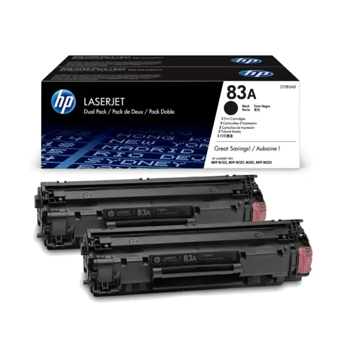 Pack 2 Toners HP CF283AD Black