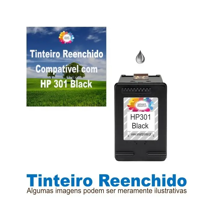 Tinteiro HP301 Black Reenchido