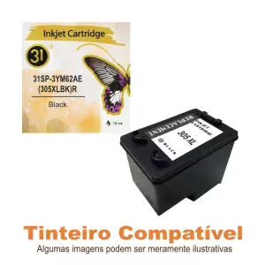 Cartucho de tinta HP 305XL Black Compatível