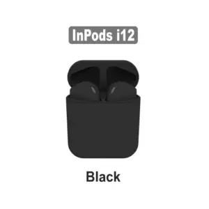AirPods i12 TWS Black - Compatível