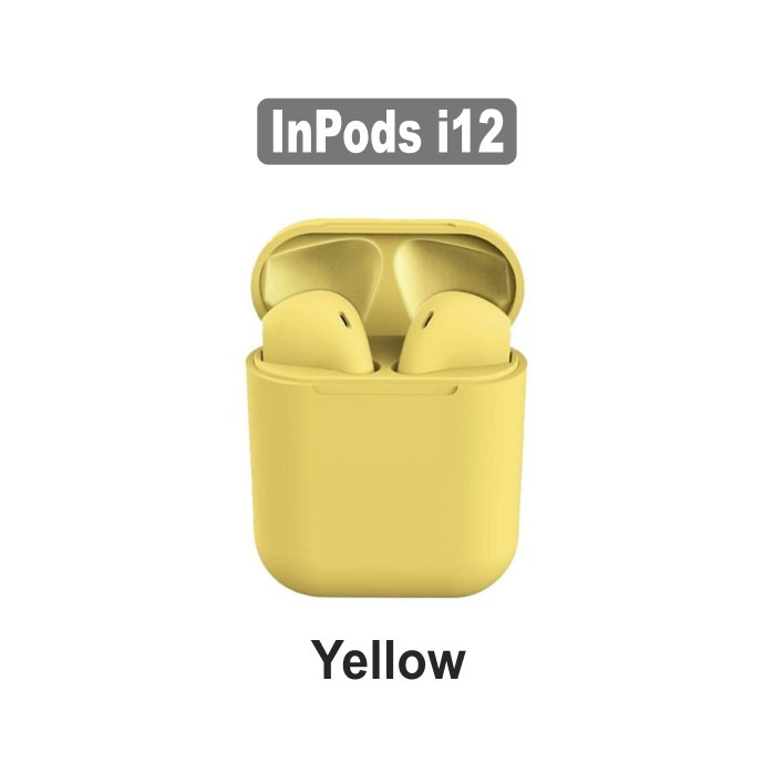 i12 tws airpods yellow