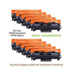 Pack Compatível 10x Toner Brother TN2410 / TN2420 Económico