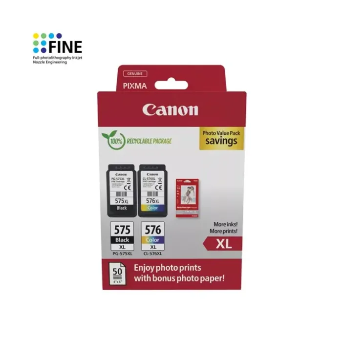 Pack 4 Cores Canon PG-575XL/CL-576XL Original 5437C006