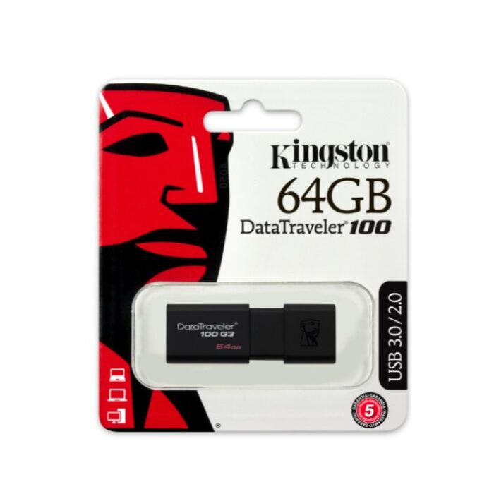 Pen USB KINGSTON DT100G3 64GB Data Traveler 100 - USB 3.1/3.0/2.0