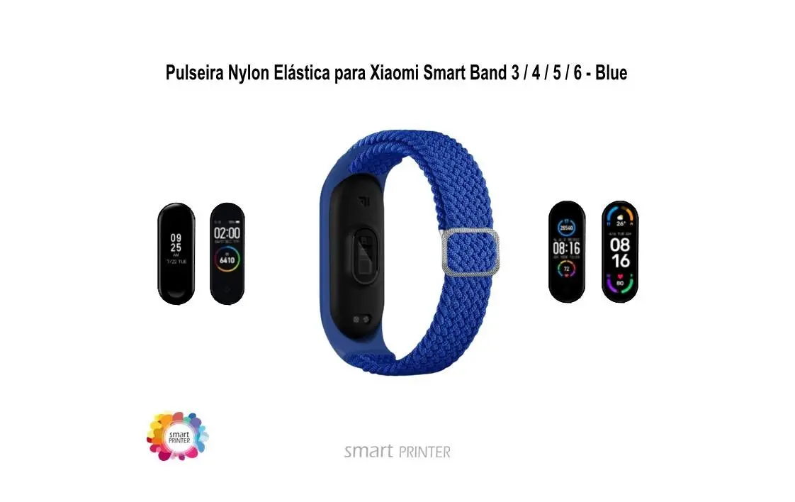 Pulseira Nylon Elástico Band 3/4/5/6 – BL15 • Smart Printer