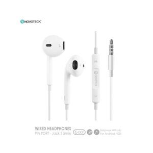 Wired Earphone With Mic E001 Stereo