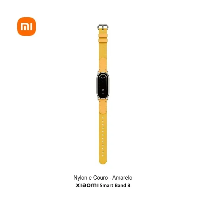 Xiaomi Smart Band 8 Braided Strap Nylon/Couro Yellow