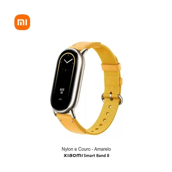 Xiaomi Smart Band 8 Braided Strap Nylon/Couro Yellow