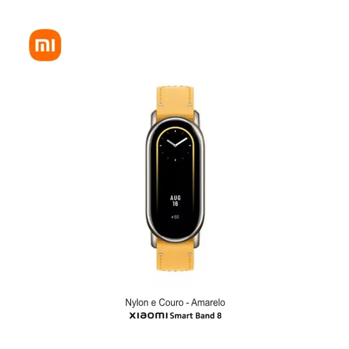 Xiaomi Smart Band 8 Braided Strap Nylon/Couro Yellow