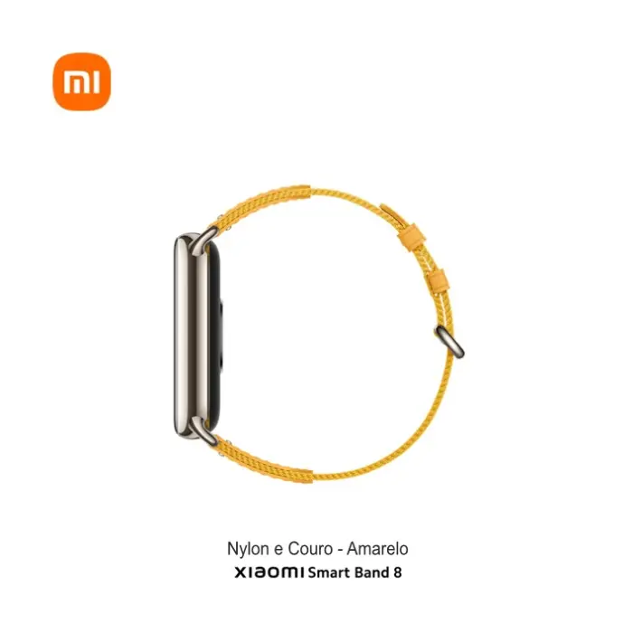 Xiaomi Smart Band 8 Braided Strap Nylon/Couro Yellow
