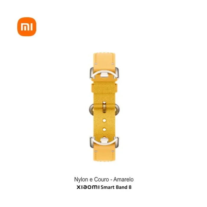 Xiaomi Smart Band 8 Braided Strap Nylon/Couro Yellow