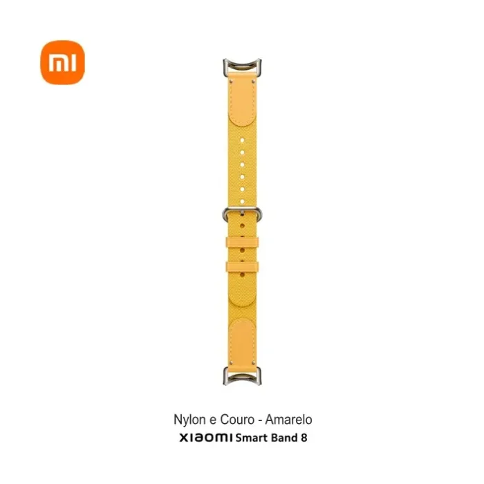 Xiaomi Smart Band 8 Braided Strap Nylon/Couro Yellow