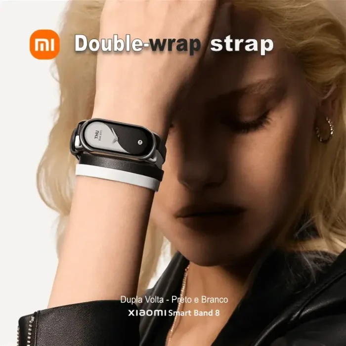 Xiaomi Smart Band 8 Double Wrap Strap Black/White BHR7311GL Fitness Bracelet Strap